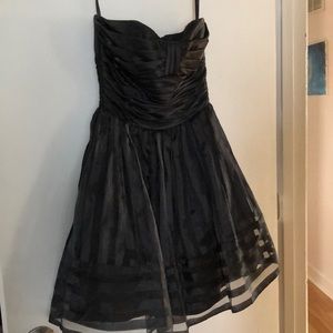 Black strapless formal dress